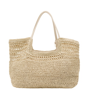 REISS Evelyn Raffia-Effect Cut-Out Tote Bag
